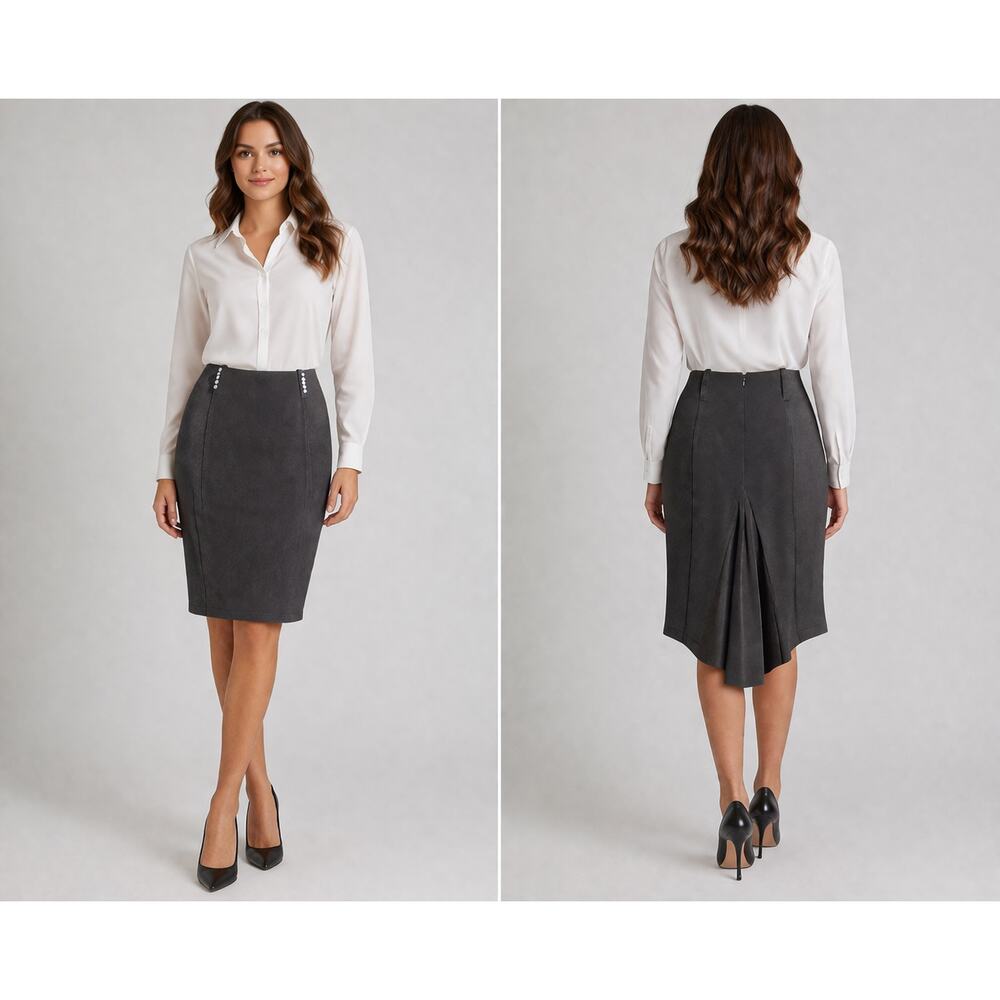 Cache Black Luxe Rhinestone Self Belt Fish Tail NWT New Skirt Fishtail $128 NWT